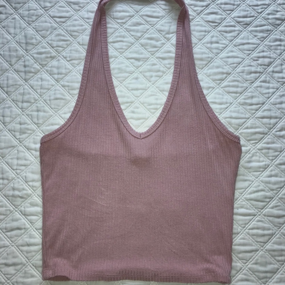 Cropped halter top